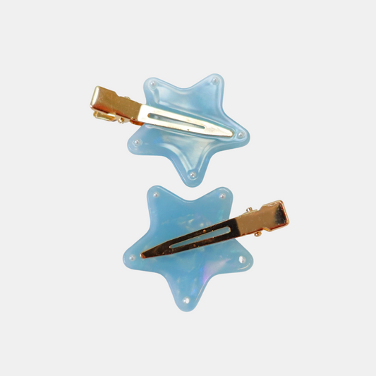 Blue Star Hair Clip Set