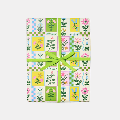 Retro Flower Gift Wrap