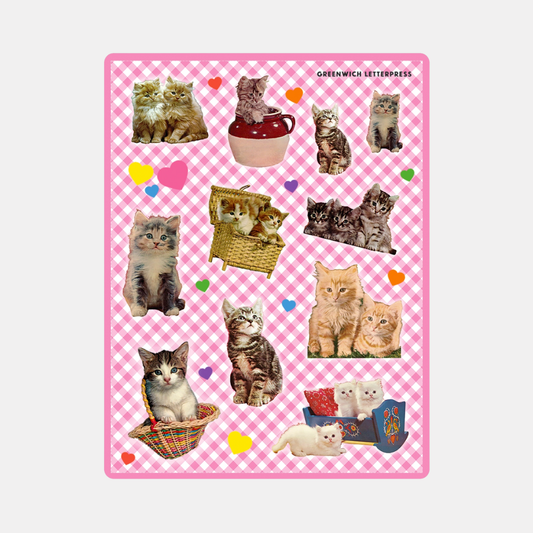 Vintage Cats Sticker Sheet