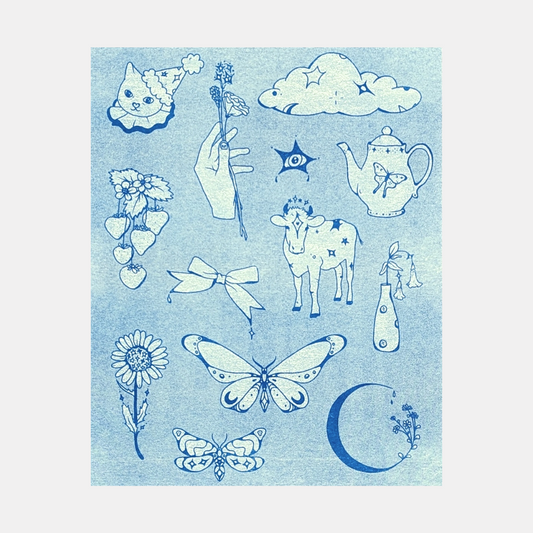 The Fool Tattoo Flash Print