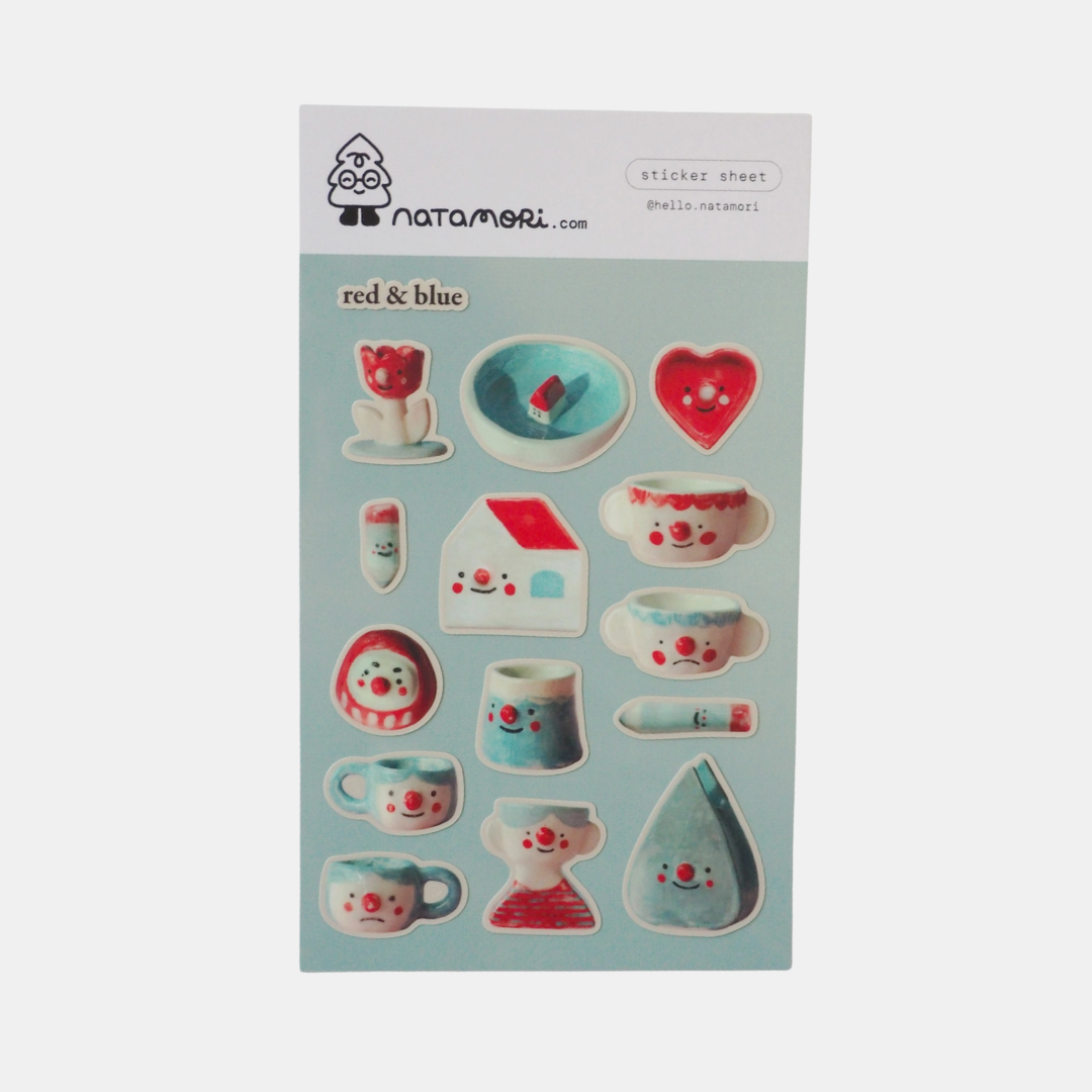 Red + Blue Sticker Sheet
