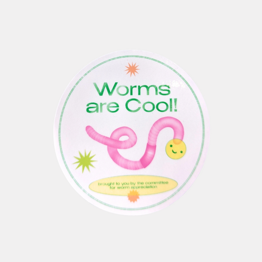 Worms Are Cool Sticker