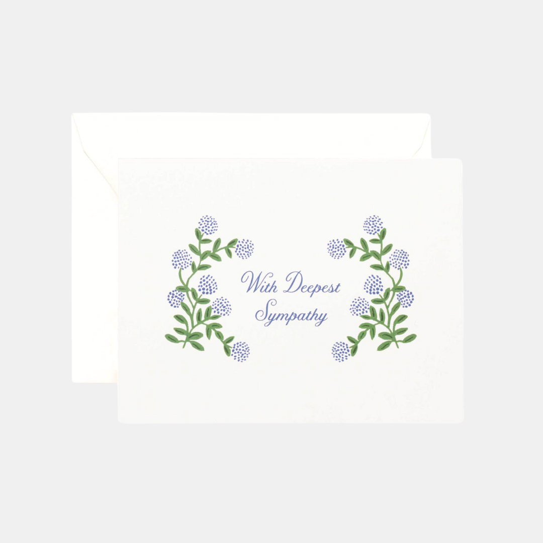 With Deepest Sympathy Hydrangeas Card