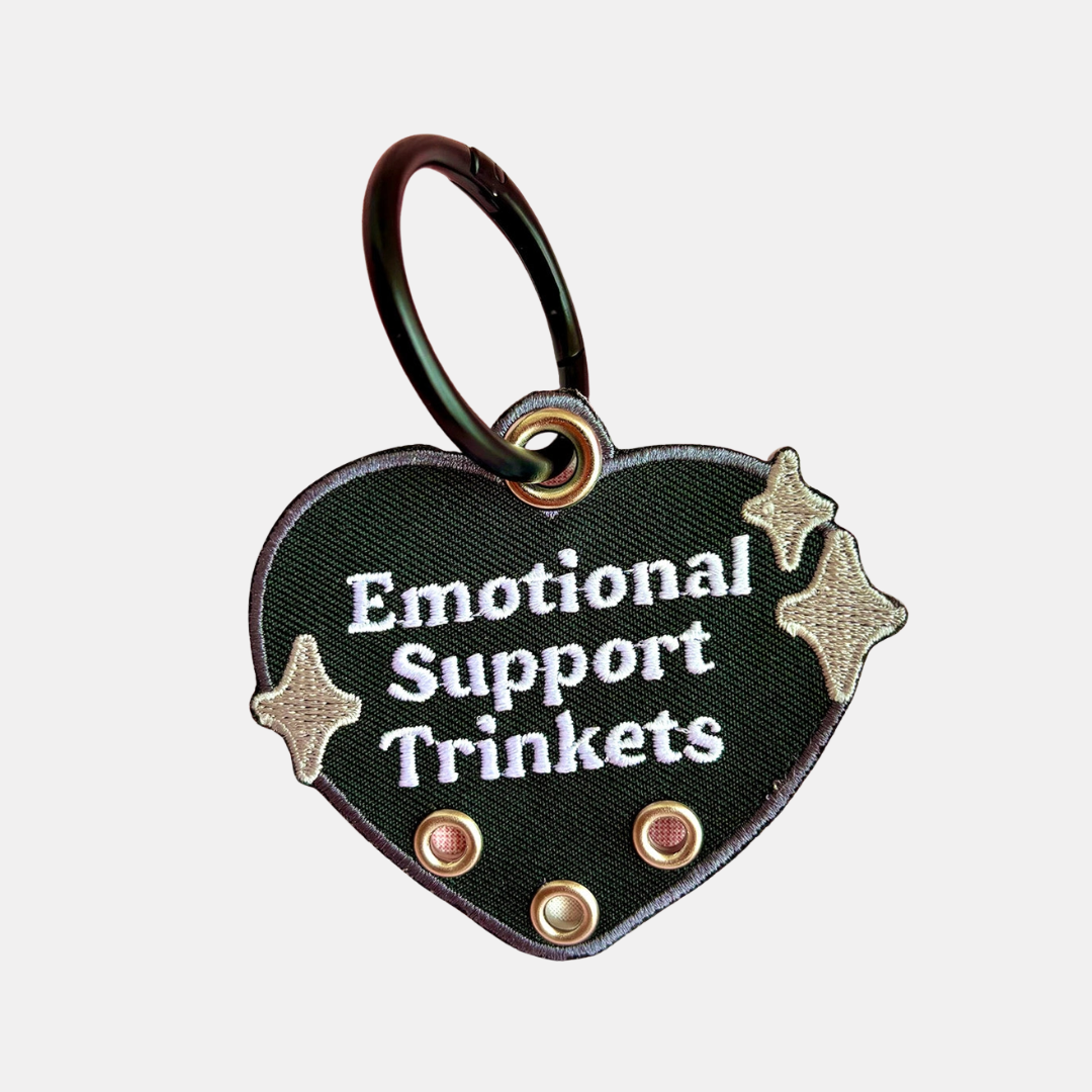 Black Emotional Support Trinkets Keychain