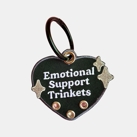 Black Emotional Support Trinkets Keychain