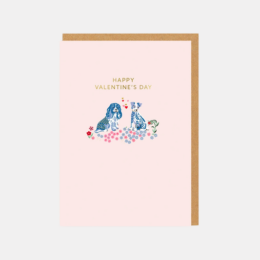 Puppy Field Valentine's Day Card