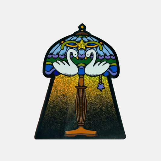 Swan Lamp Sticker