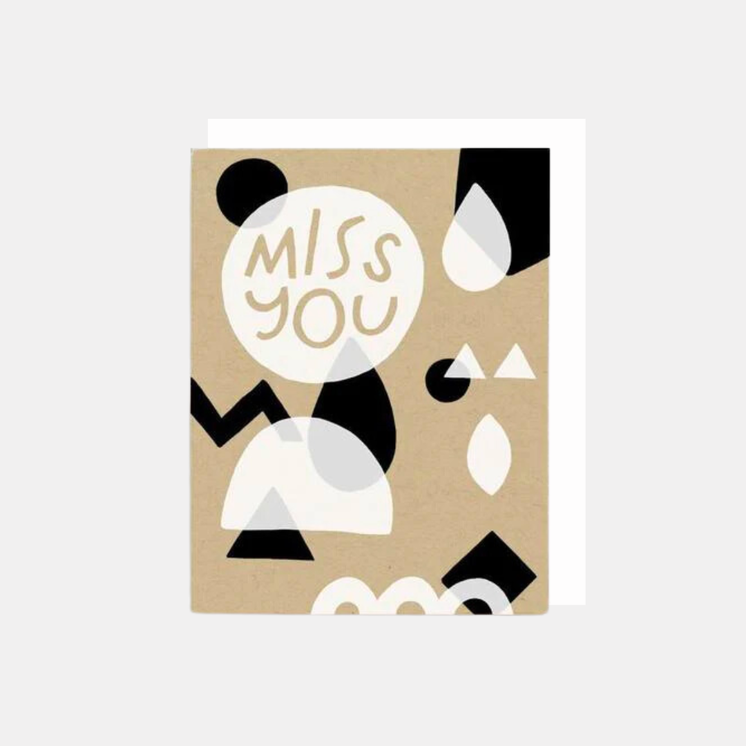 Miss You Geometric Card