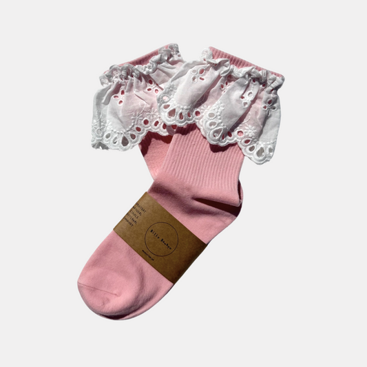 Pink Lace Socks