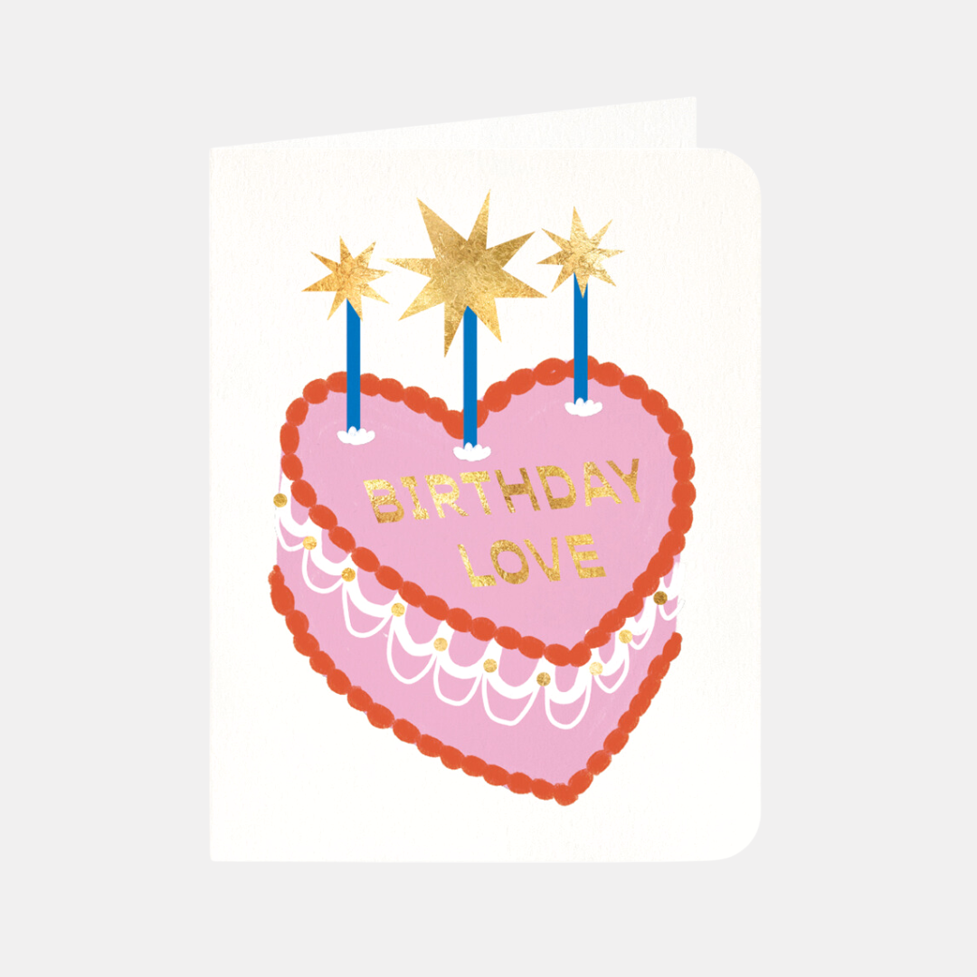 Birthday Love Vintage Cake Card