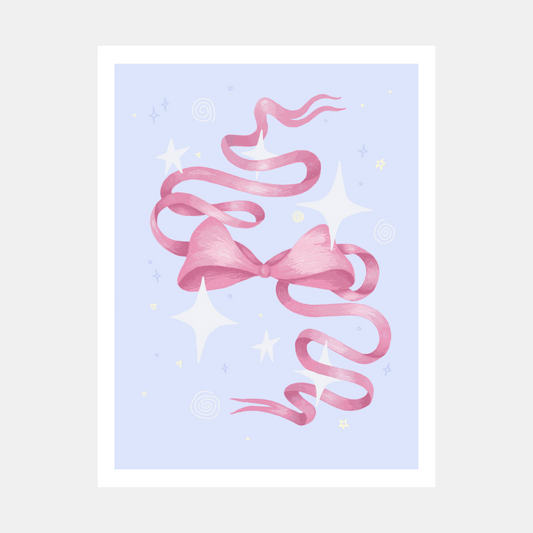Pink Bow Print
