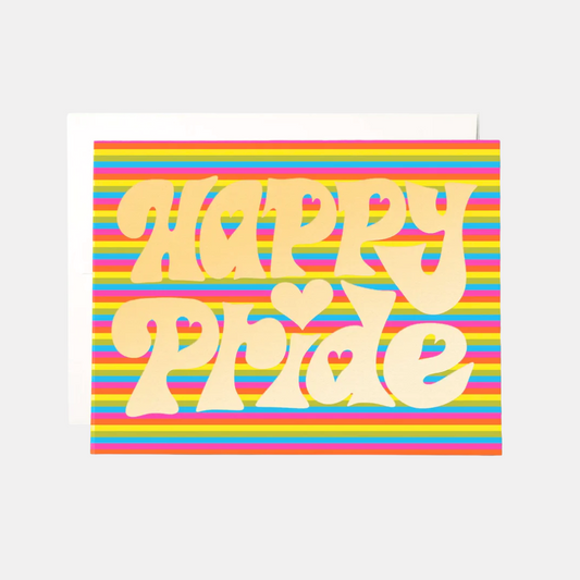 Happy Pride Rainbow Stripes Card