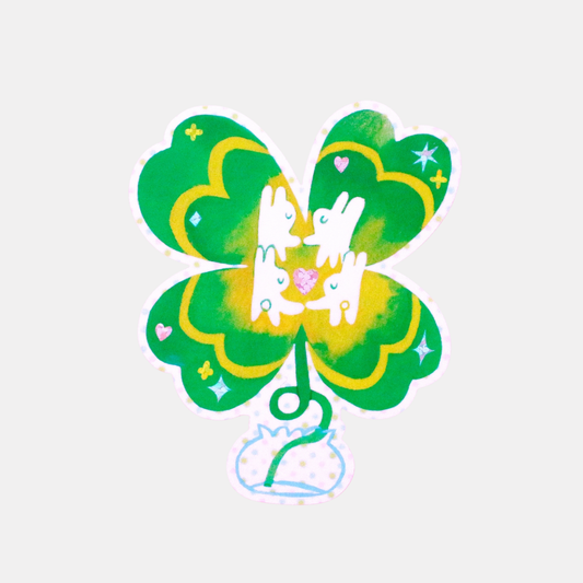 Heart Clover Sticker