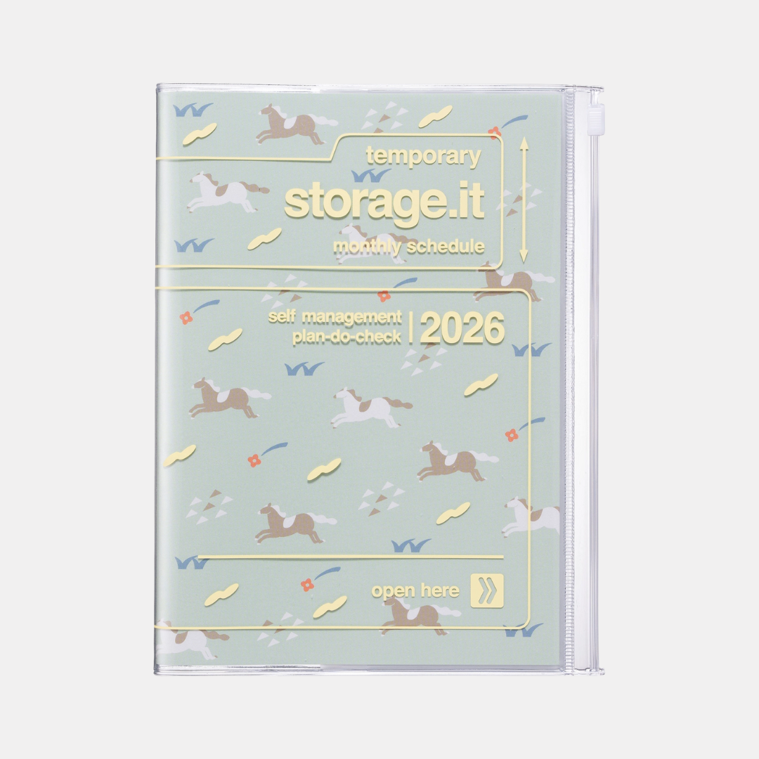 Mint Horse A5 Storage.It 2026 Monthly Schedule