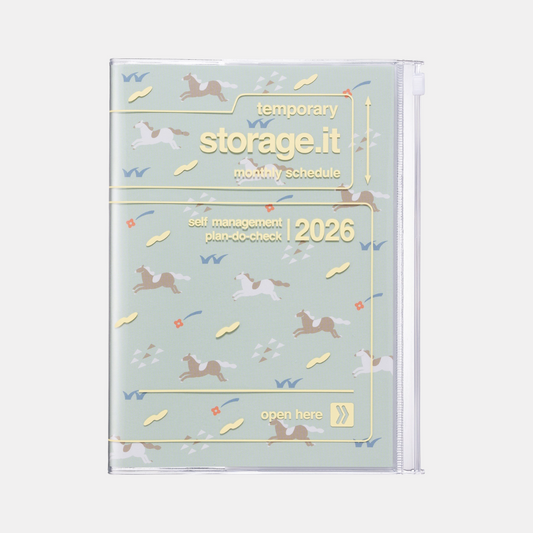 Mint Horse A5 Storage.It 2026 Monthly Schedule