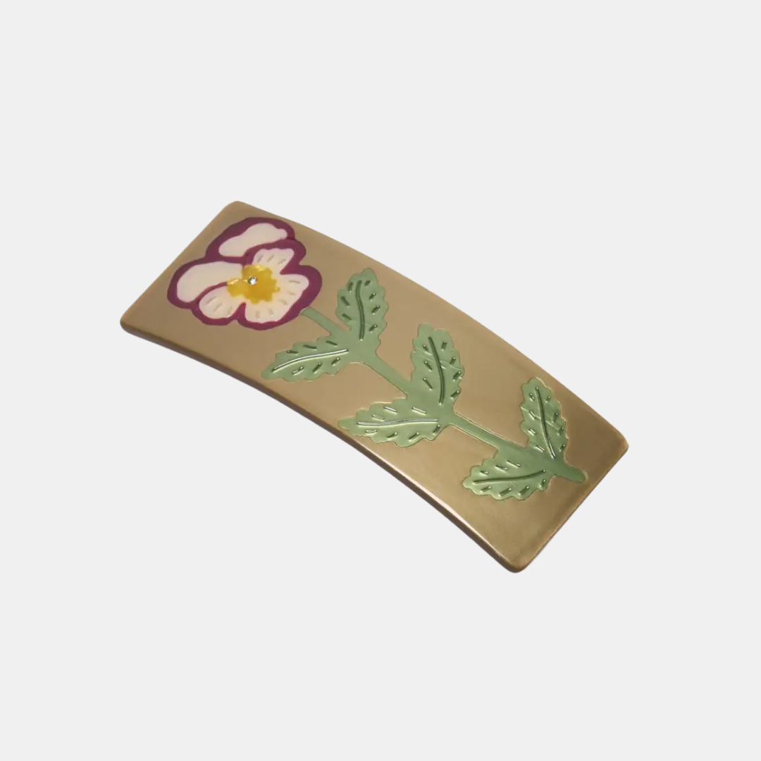 Pansy French Barrette
