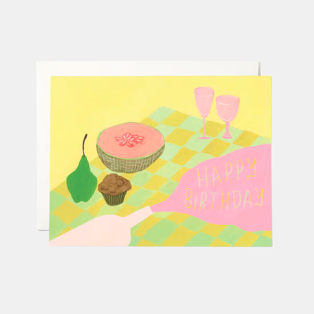 Spilled Wine Birthday Card