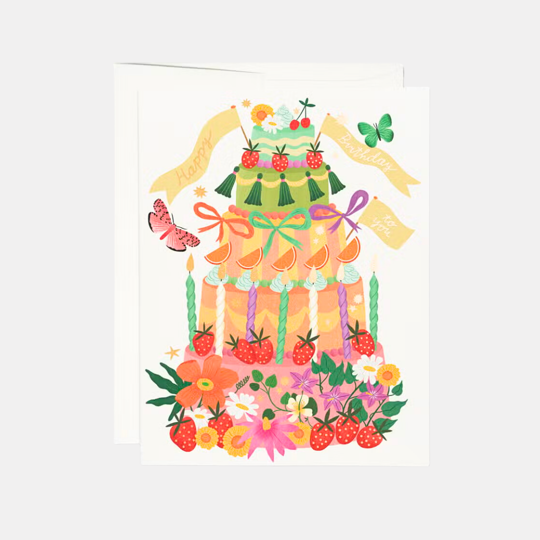 Whimsical Cake Birthday Card