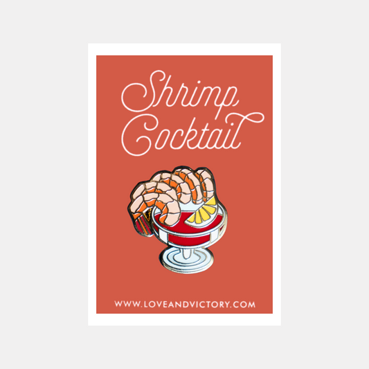Shrimp Cocktail Enamel Pin
