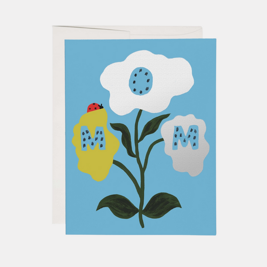 Mom Ladybug Blooms Card