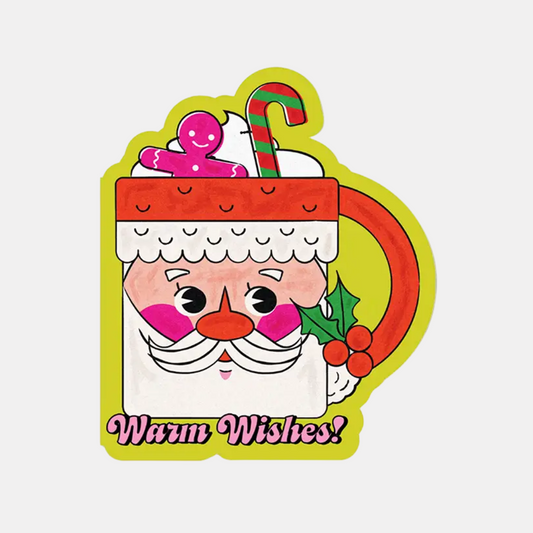 Warm Wishes Santa Mug Card