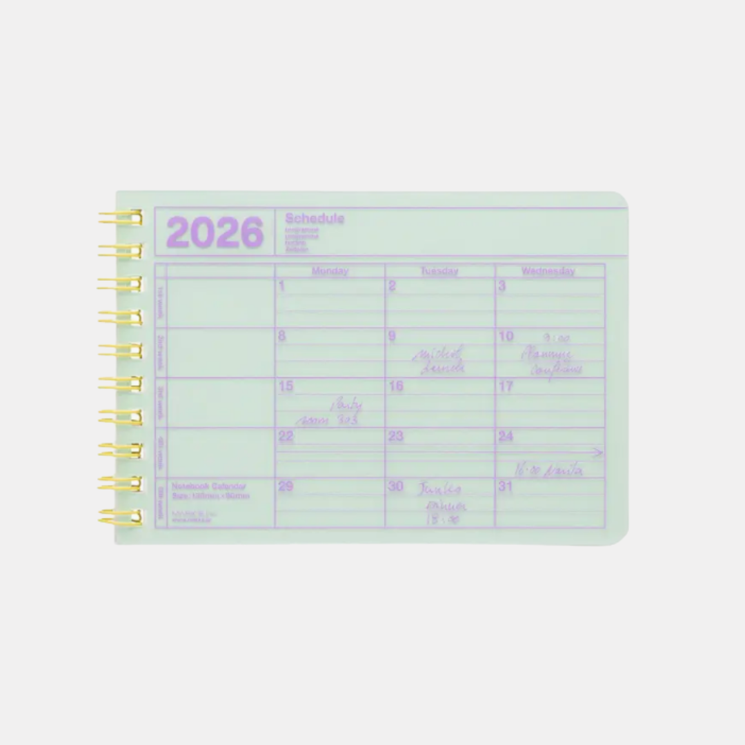 Mint Mini 2026 Notebook Calendar