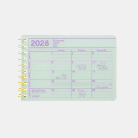 Mint Mini 2026 Notebook Calendar