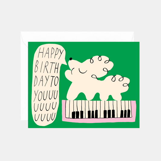 Happy Birthday To You Dog + Keyboard Card