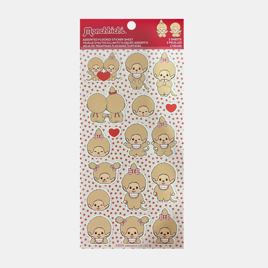 Monchhichi Flocked Sticker Sheet