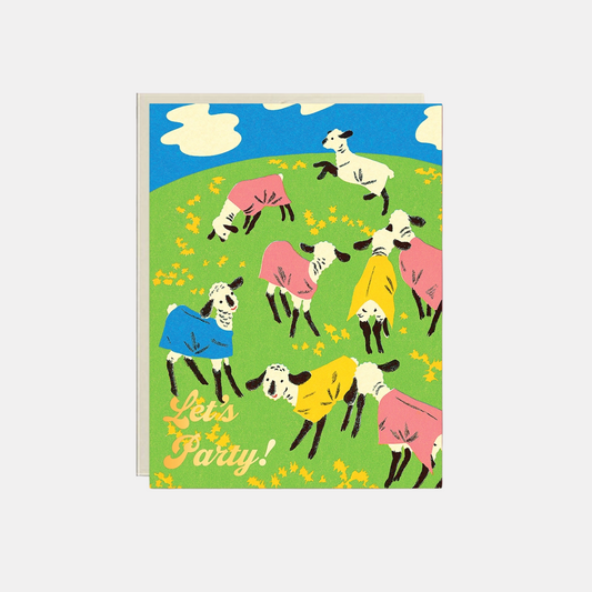 Let's Party Sheep Card