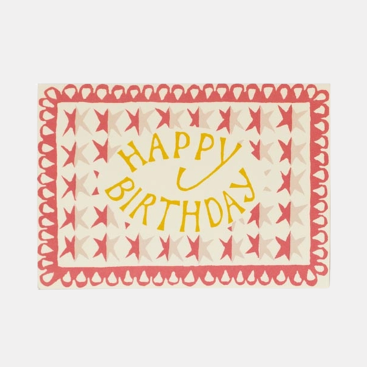 Happy Birthday Red Stars Card