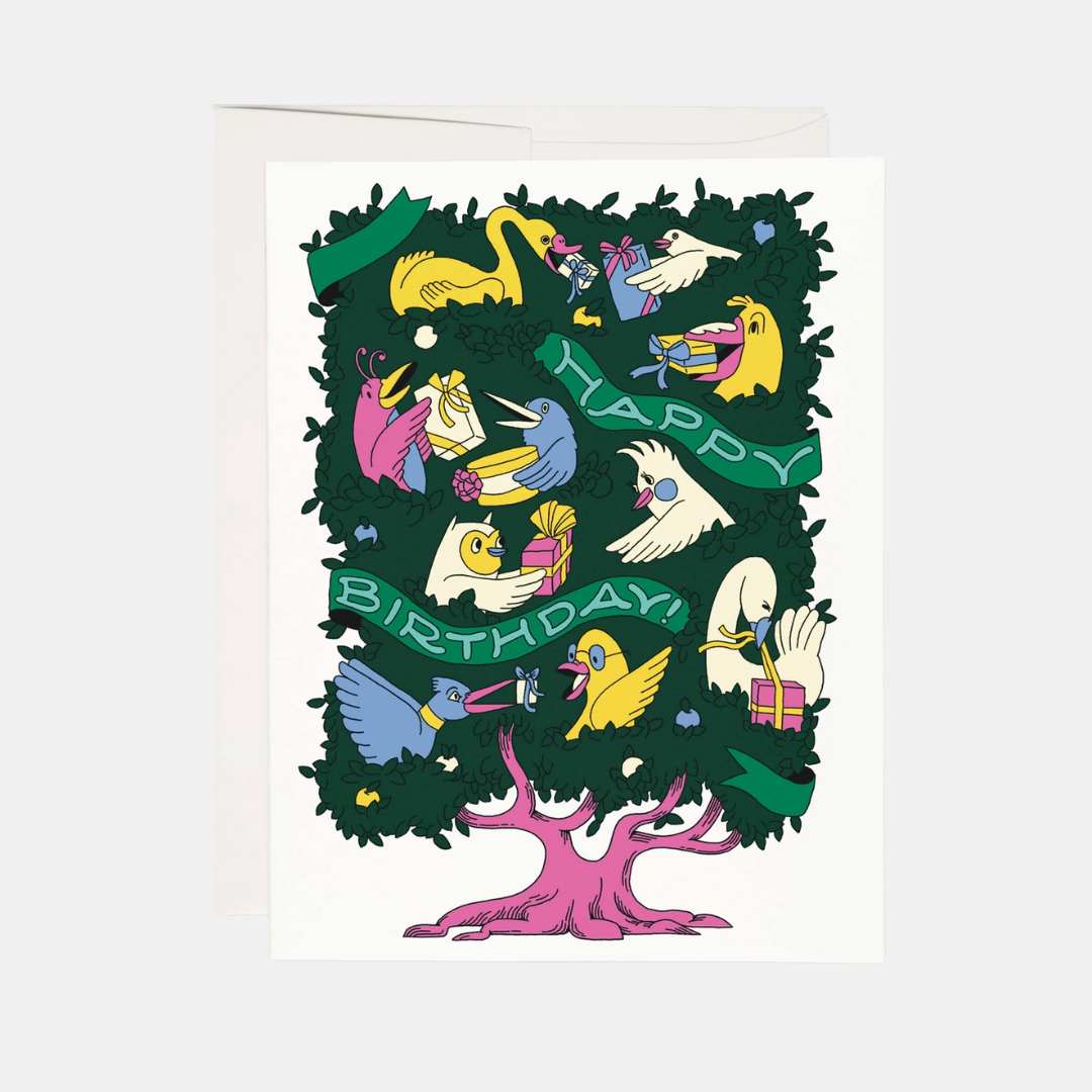 Happy Birthday Birds Card