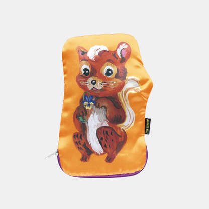 Squirrel Satin Pouch