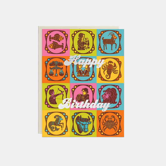 Happy Birthday Zodiac Card