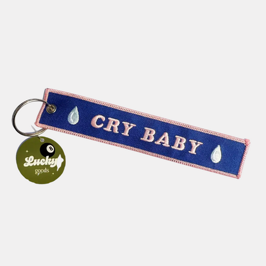 Cry Baby Embroidered Keychain