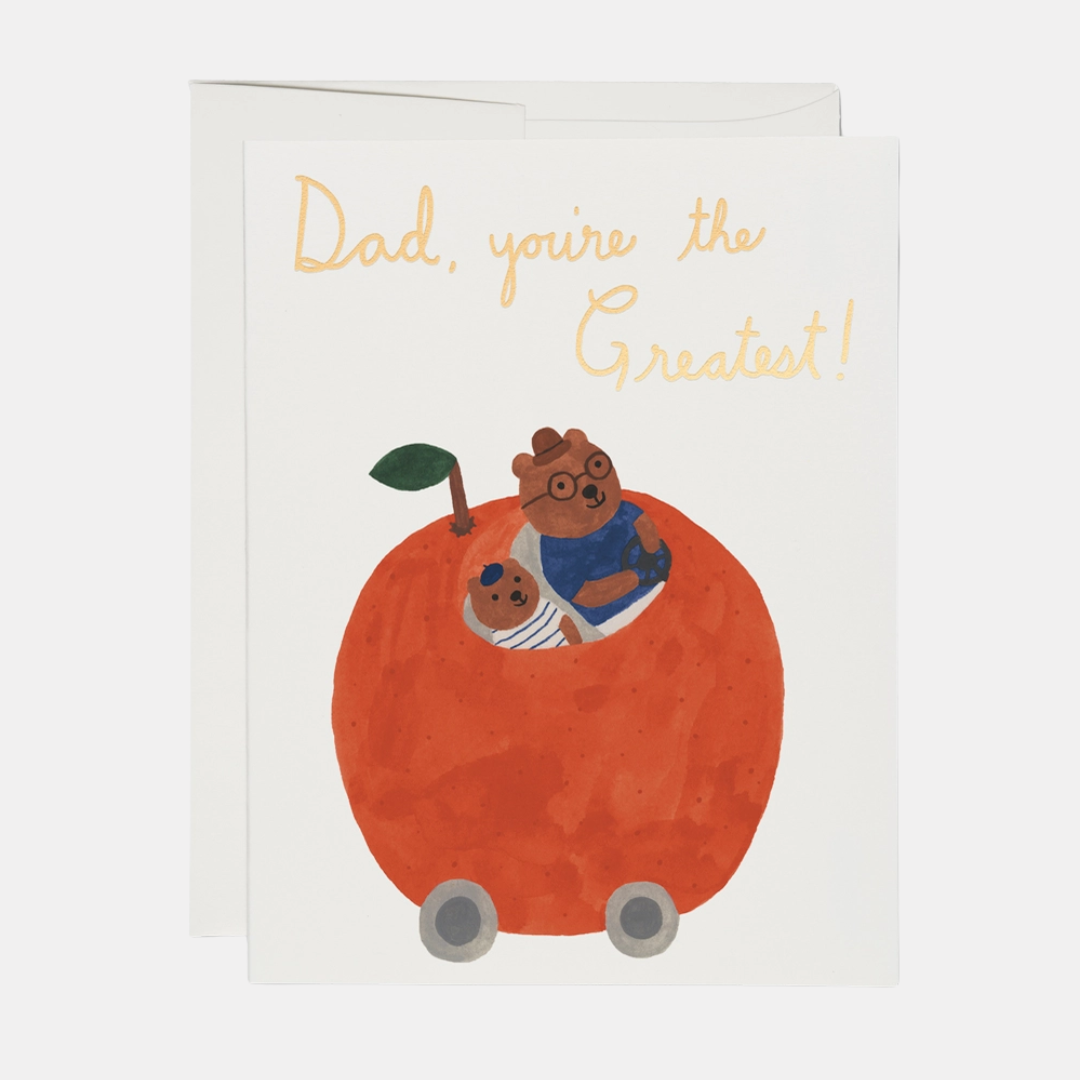 Orange Car Father's Day Card