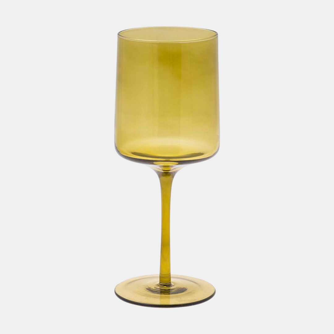 Olive Wine Glass