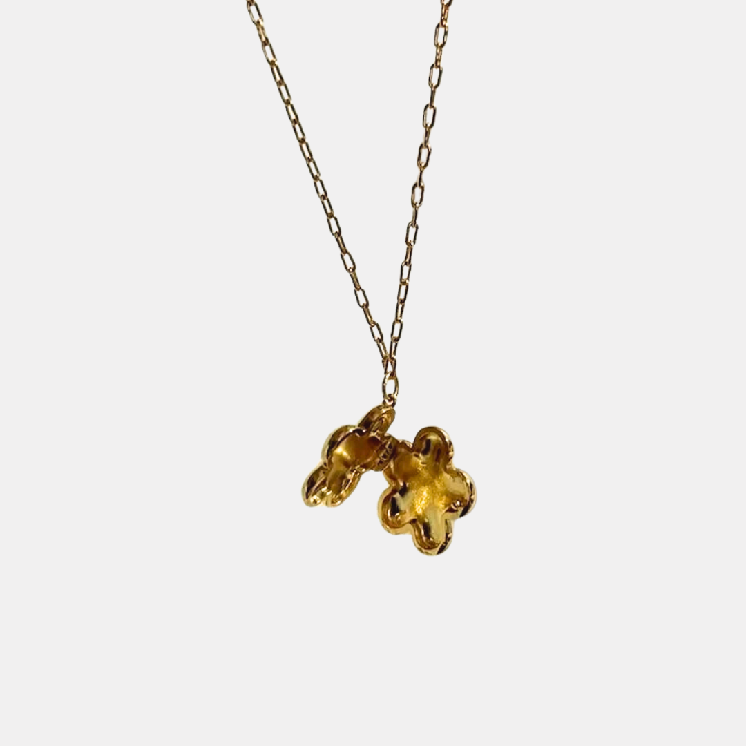 Gold Bloom Locket Necklace