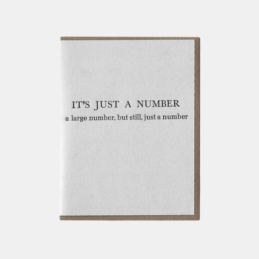Grey Large Number Card