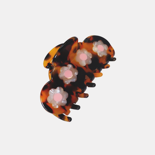 Tortoiseshell Daisies Hair Claw