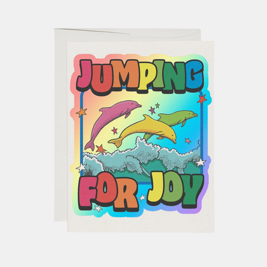 Jumping For Joy Dolphins Card