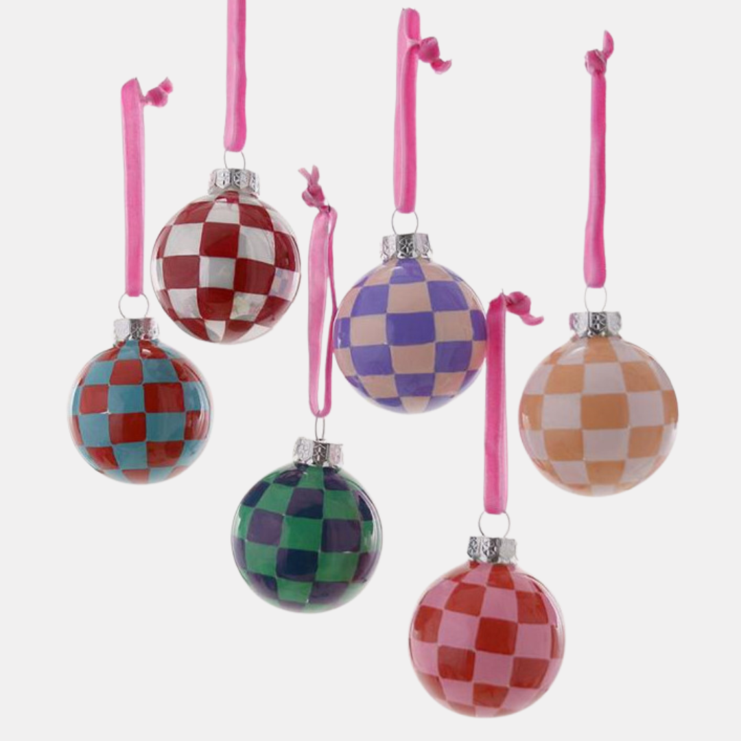 Checkered Bauble Ornament