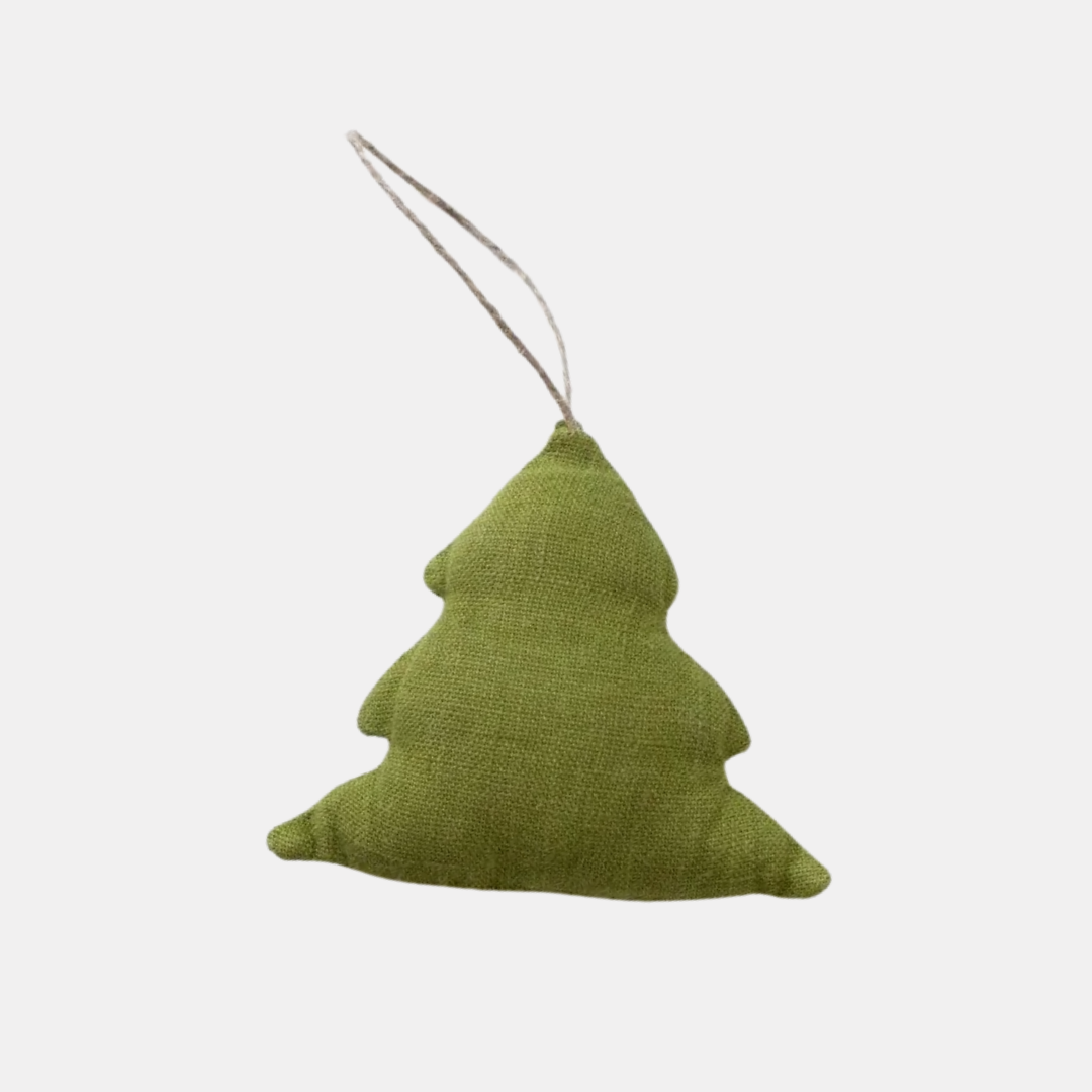 Green Linen Tree Ornament