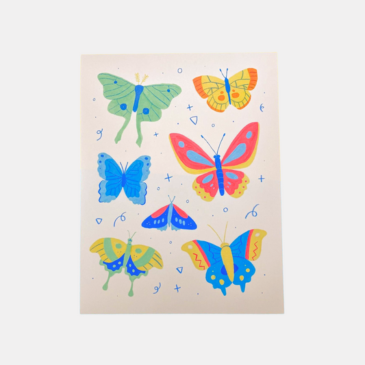 Colourful Butterflies Print