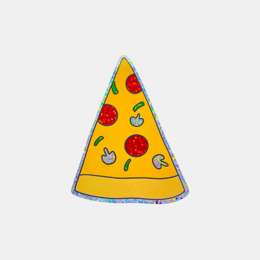Glitter Pizza Slice Sticker