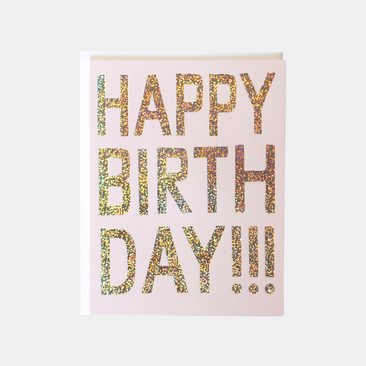 Glitter Hologram Birthday Card
