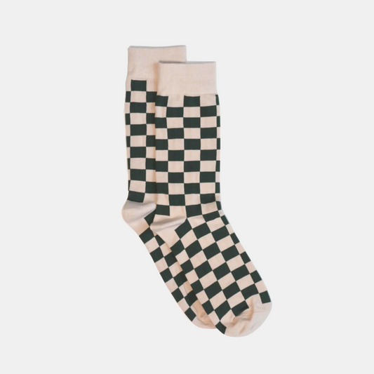 Green Checker Socks