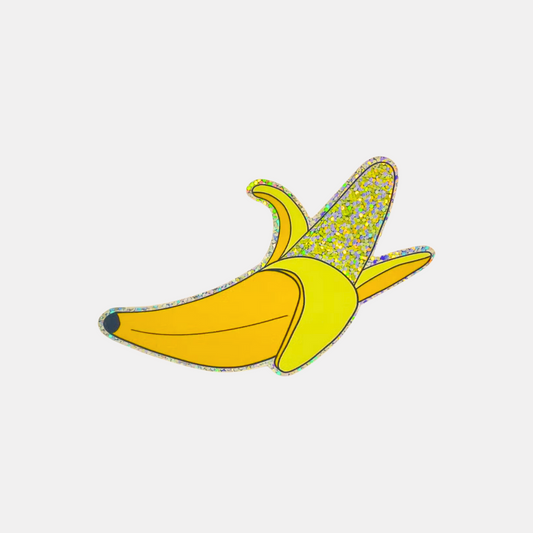 Glitter Peeled Banana Sticker