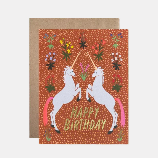 Unicorns Birthday Card