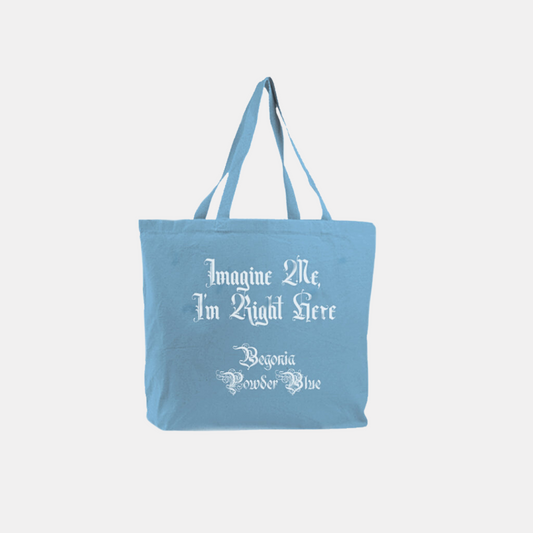 Begonia Blue Canvas Tote